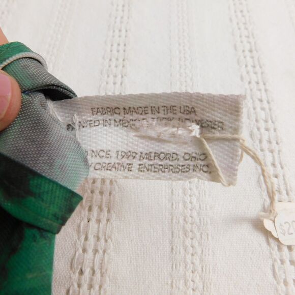 Halloween Decor Flag Fall Banner Pumpkins VINTAGE 1999 28x40 Orange Scalloped - Picture 4 of 5